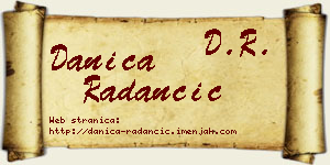 Danica Radančić vizit kartica